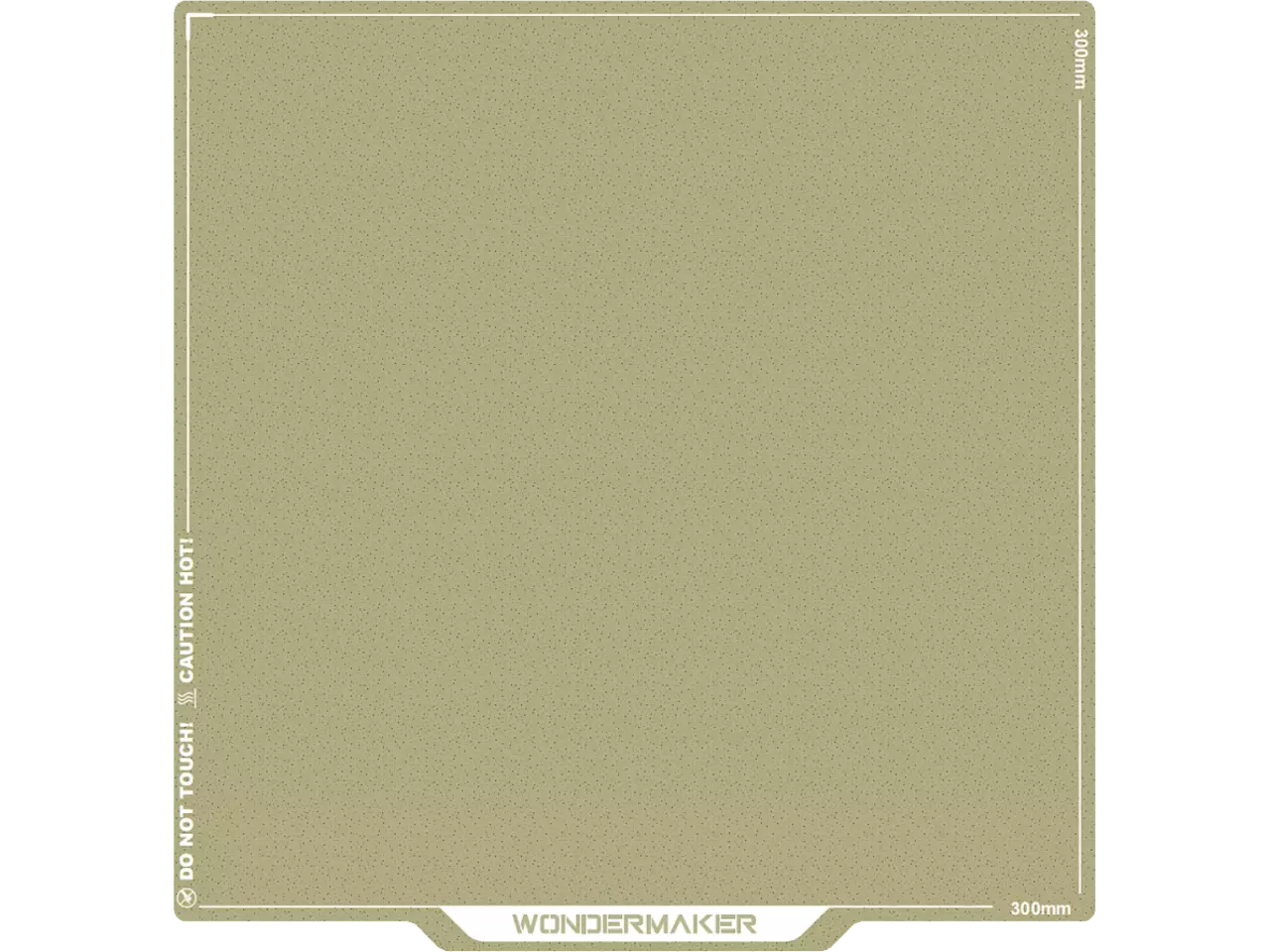 WonderMaker ZR PEI Plaat - Spring Steel Printbed met Textuur - 310x310mm