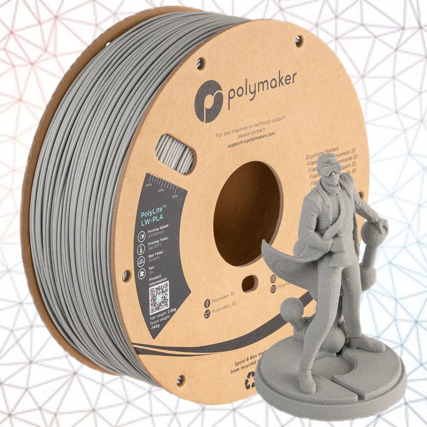 Polymaker 3D filament PolyLite LW-PLA