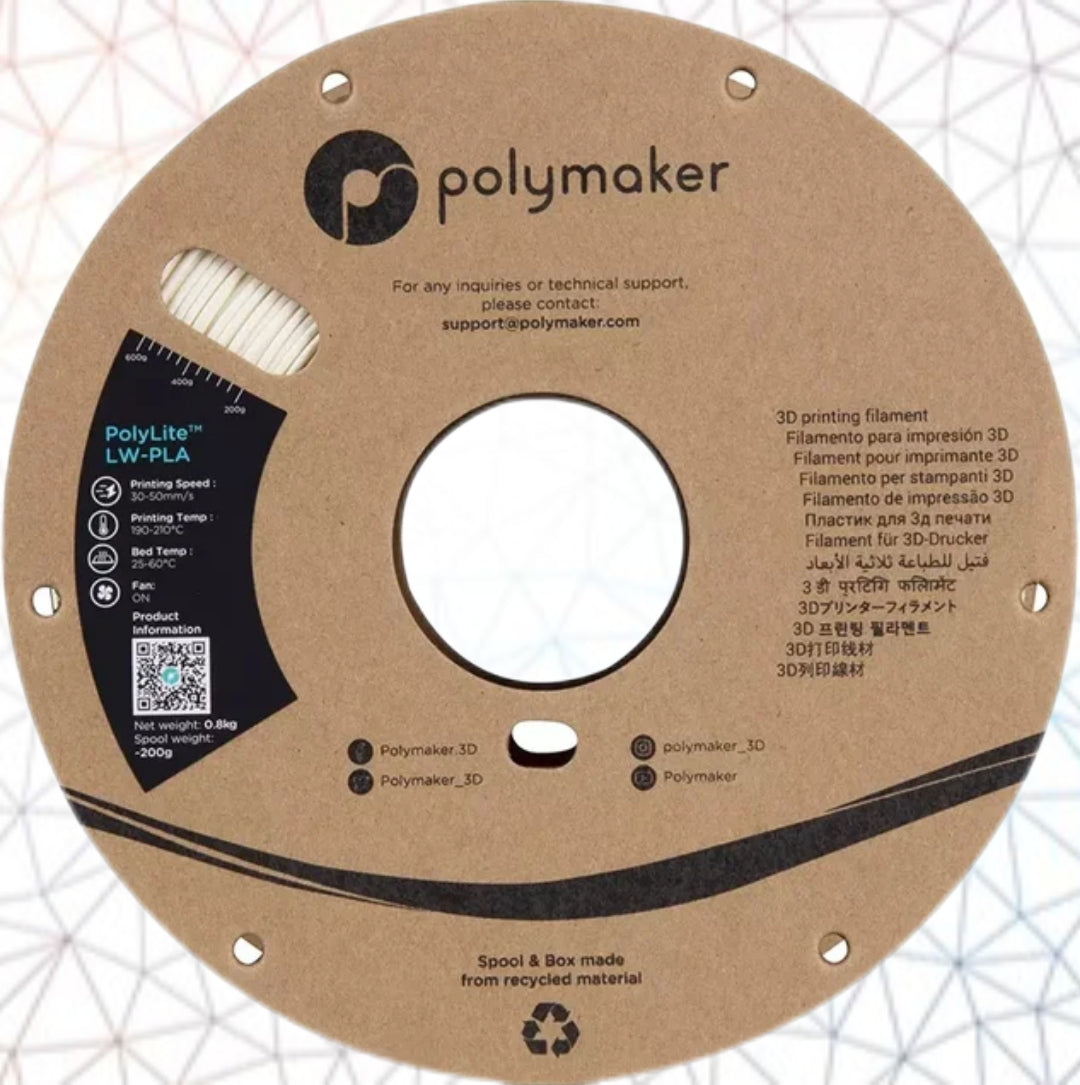 Polymaker 3D filament PolyLite LW-PLA