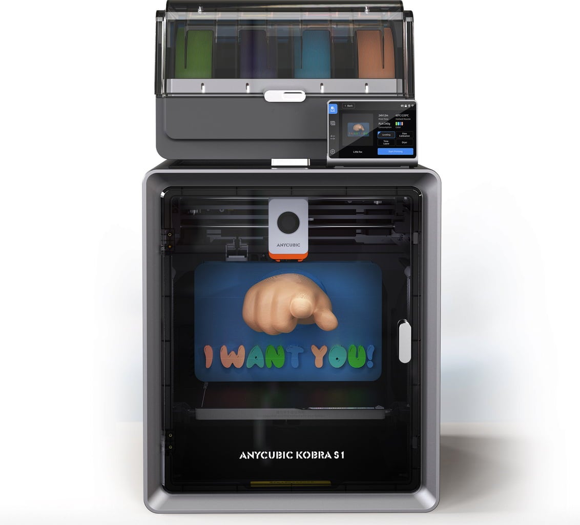Anycubic Kobra S1 Combo – Razendsnelle & slimme 3D-printer met multicolor mogelijkheden