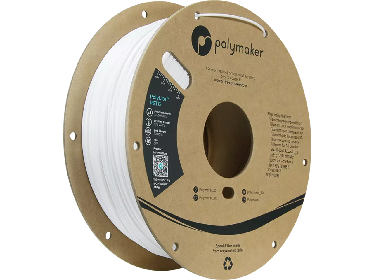 Polymaker Polylite PETG 3D Filament 1,75mm 1kg