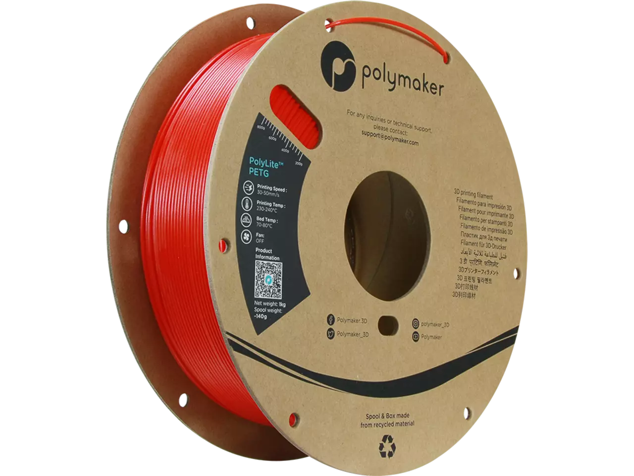 Polymaker Polylite PETG 3D Filament 1,75mm 1kg