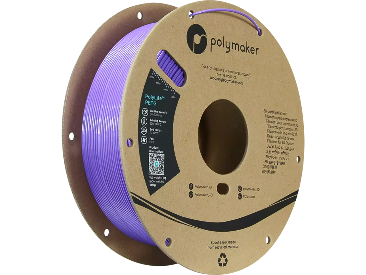 Polymaker Polylite PETG 3D Filament 1,75mm 1kg