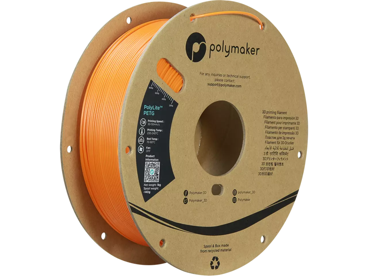 Polymaker Polylite PETG 3D Filament 1,75mm 1kg