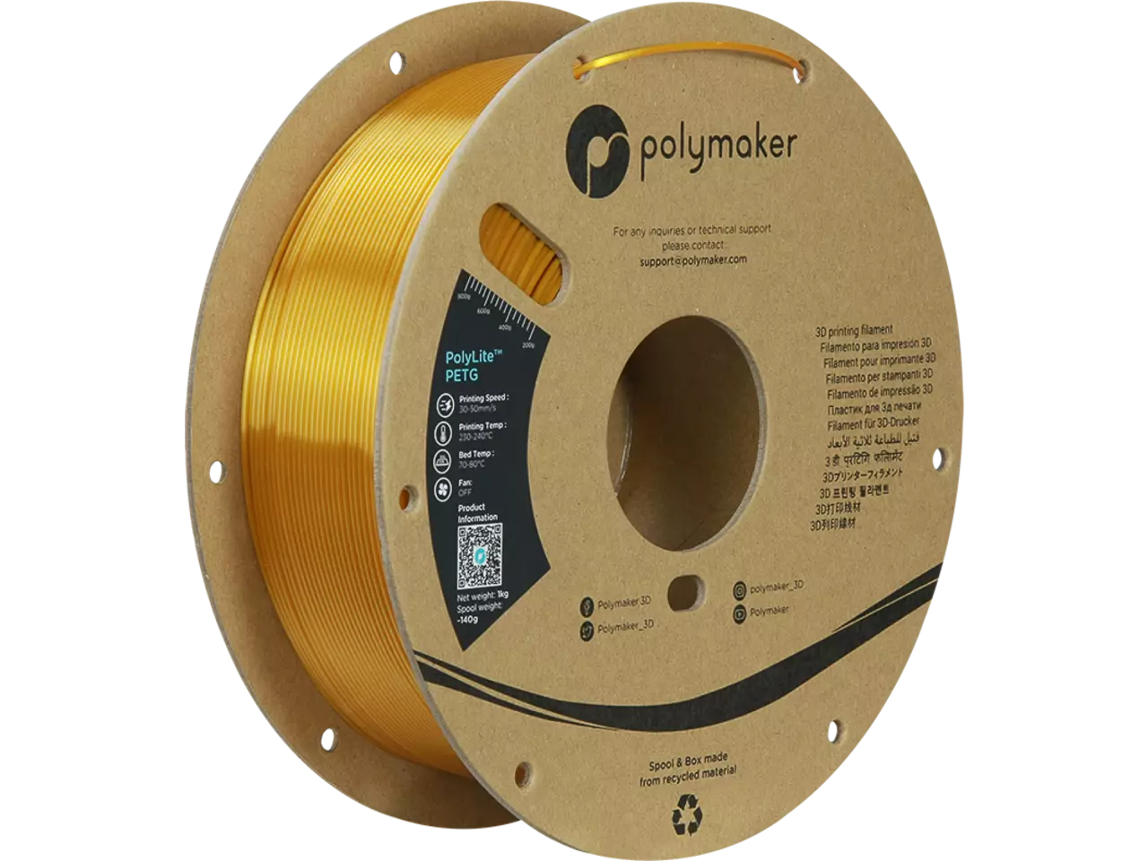 Polymaker Polylite PETG 3D Filament 1,75mm 1kg