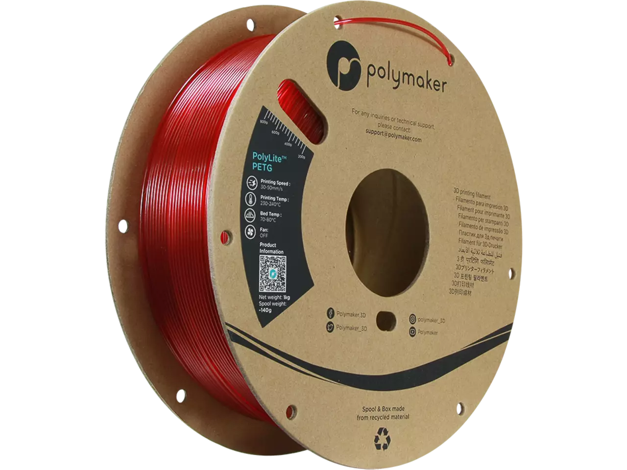 Polymaker Polylite PETG 3D Filament 1,75mm 1kg