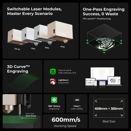 xTool S1 - 20W Laser engraver & cutter