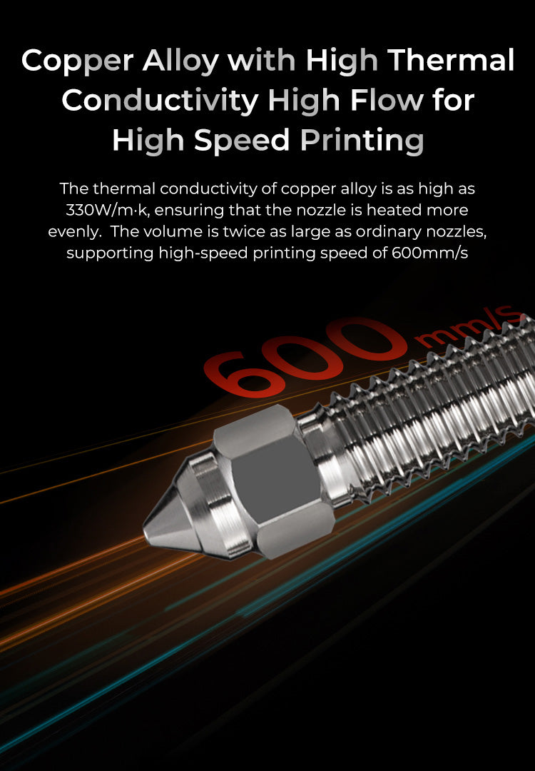 Creality Ender 3 V3 KE High Flow Nozzle Set - 0.4mm / 0.6mm / 0.8mm