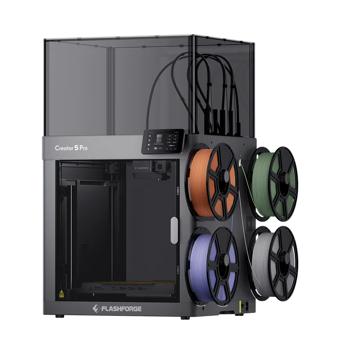 Flashforge Creator 5 Pro - 4-Toolhead Multi-Color 3D Printer - 600mm/s - Verwarmde Kamer
