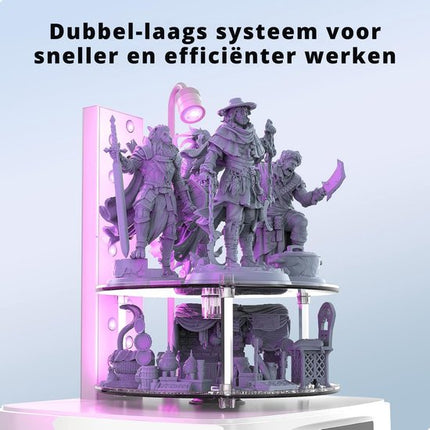 Anycubic Wash & Cure 3 Plus – 2-in-1 Resin Was- en Uithardingsstation – Extra Groot Formaat – Automatische Reiniging & 360° Curing – Voor Resin 3D Prints – Veilig & Stil – Tijd- en Werkbesparend