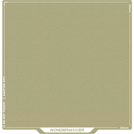 WonderMaker ZR PEI Plaat - Spring Steel Printbed met Textuur - 310x310mm