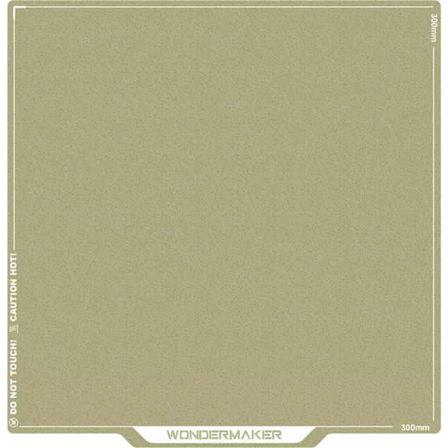 WonderMaker ZR PEI Plaat - Spring Steel Printbed met Textuur - 310x310mm