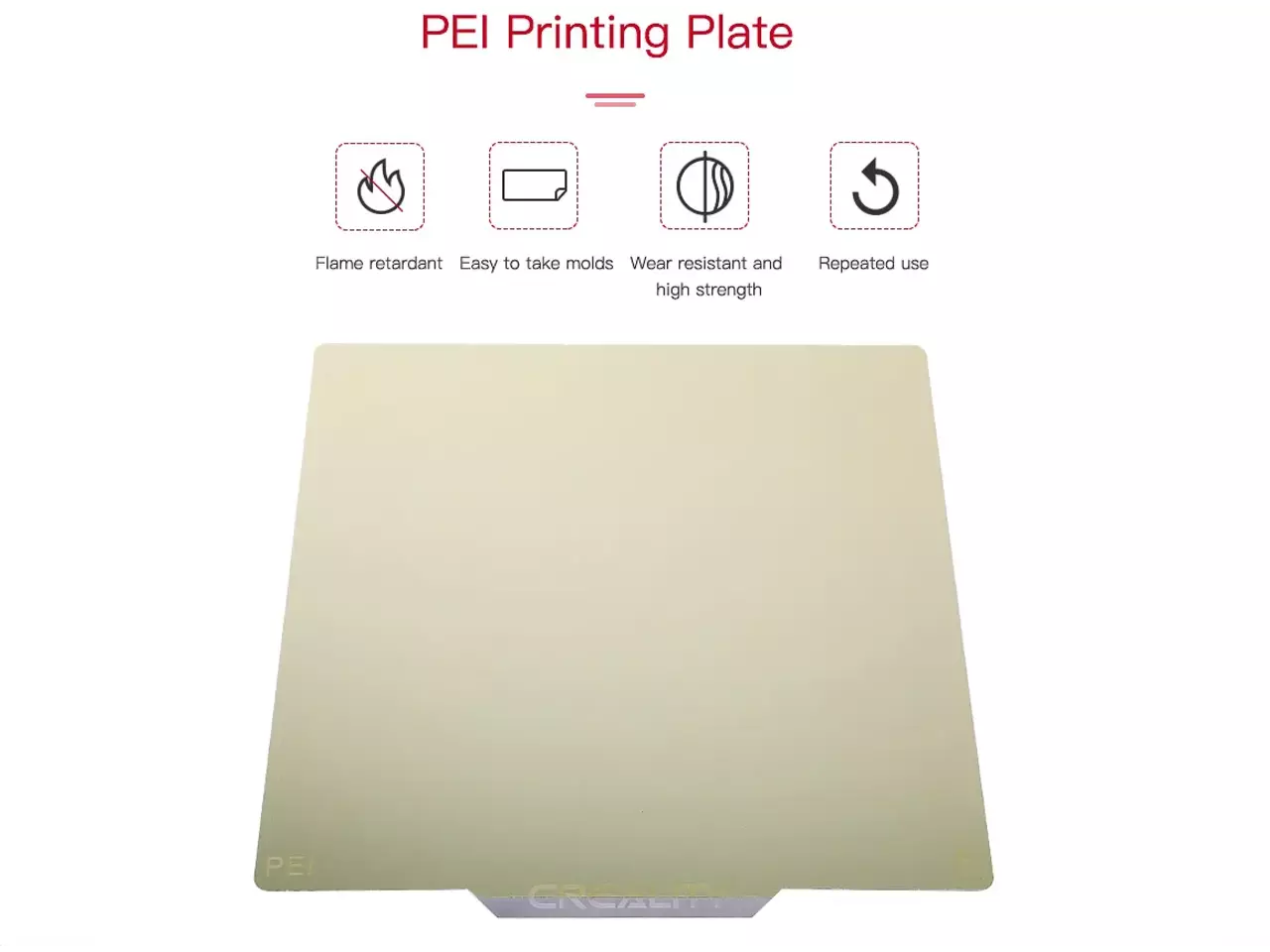 Creality PEI print plaat kit 235x235x2mm frosted