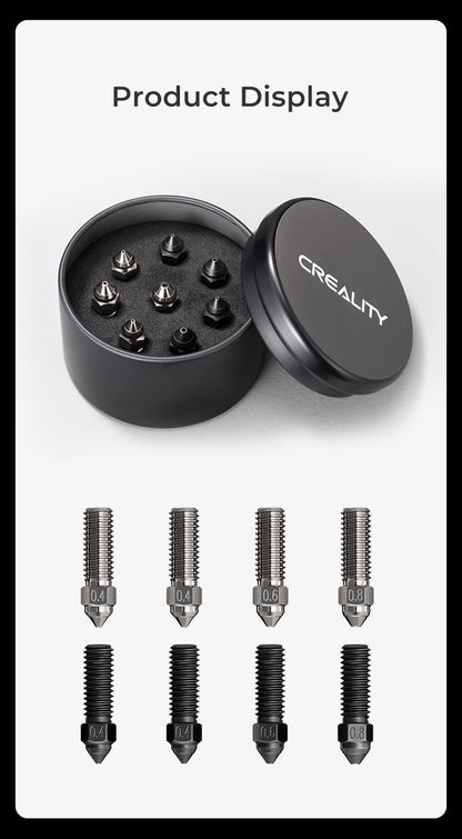Creality Ender 3 V3 KE High Flow Nozzle Set - 0.4mm / 0.6mm / 0.8mm