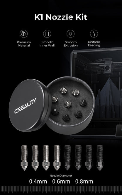Creality Ender 3 V3 KE High Flow Nozzle Set - 0.4mm / 0.6mm / 0.8mm