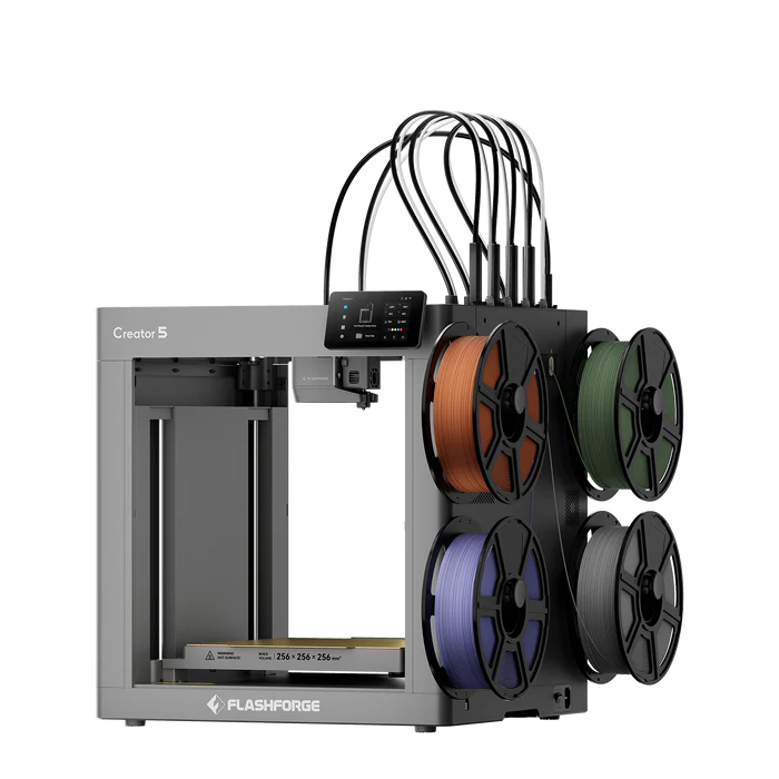 Flashforge Creator 5 - 3D Printer met 4 Toolheads - Multicolor & Multi-Material - 600mm/s