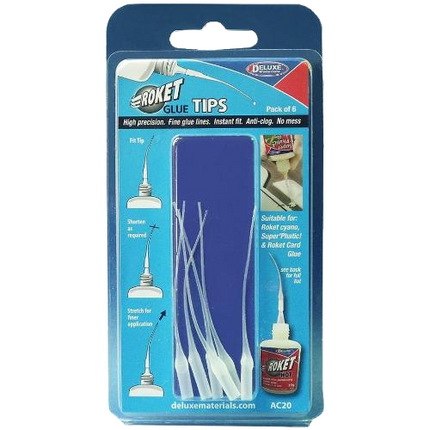Deluxe Materials Roket Glue Tips – Precisie Applicatortips voor Secondelijm