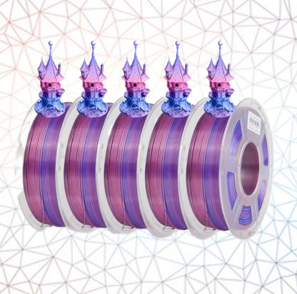 JAYO Filament 3D SOIE PLA+ Arc-en-ciel