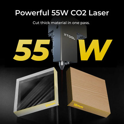xTool P2S 55W - CO2 Desktop Laser Cutter Class 4