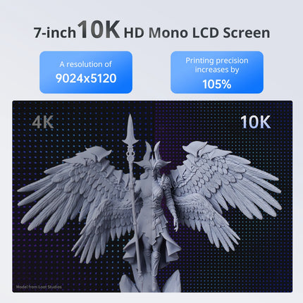 Anycubic Photon Mono 4 - 10K Resin 3D Printer met 7" LCD Scherm, LighTurbo Systeem & 2.2L Printvolume