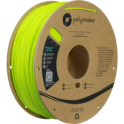 Polymaker PolyLite LW-PLA 3D filament 1.75mm 800gr