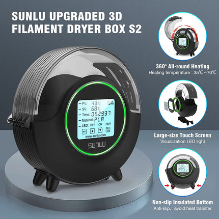 SUNLU FilaDryer S2 Filament Droogkast - Automatische 3D Print Filament Droger