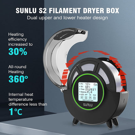 SUNLU FilaDryer S2 Filament Droogkast - Automatische 3D Print Filament Droger
