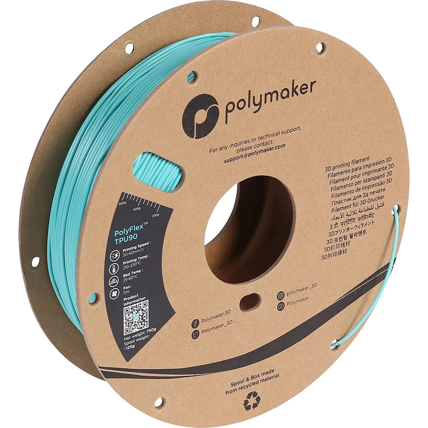 Polymaker Polyflex TPU 90A 1,75mm 0,75kg