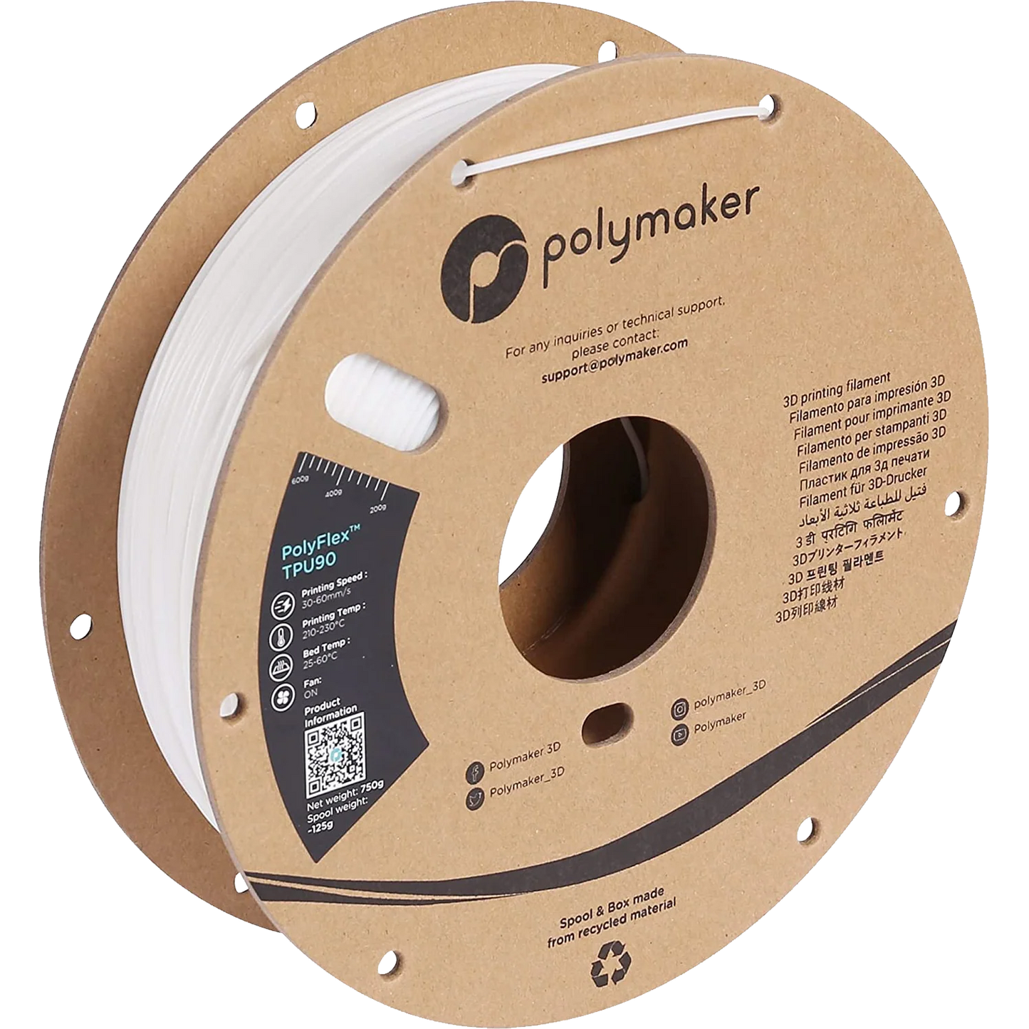 Polymaker Polyflex TPU 90A 1,75mm 0,75kg